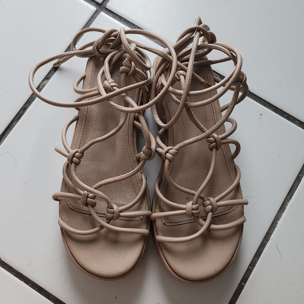 Bakers Nude Lace-Up Gladiator Sandals